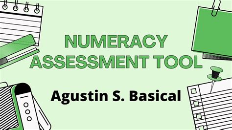 sample numeracy assessment tool